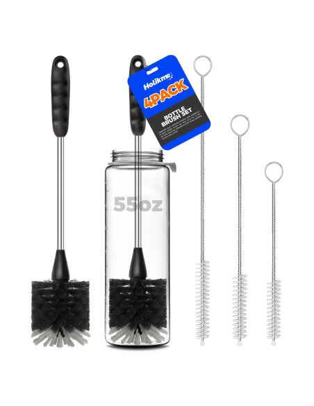 Juego de Limpiadores de Botellas Holikme 4 Piezas Acero Inoxidable Juego de Limpiadores de Botellas Holikme 4 Piezas Acero Inoxidable