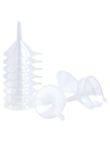 Embudo Mini Auerllcy 5.49cm Plástico Transparente 12 Piezas