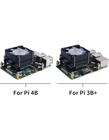 Ventilador PWM GeeekPi para Raspberry Pi 4 y 3B+ Negro