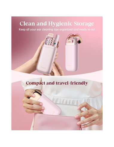Kit de Limpieza de Oídos con Cámara XLLIKE Rosa - Inalámbrico