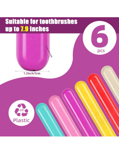 Estuche de Cepillo de Dientes Ecológico Eaezerav - 6 Paquetes