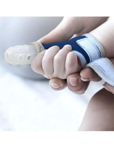 Protector de Dedos de Silicona para Bebés - 2 Piezas Azul