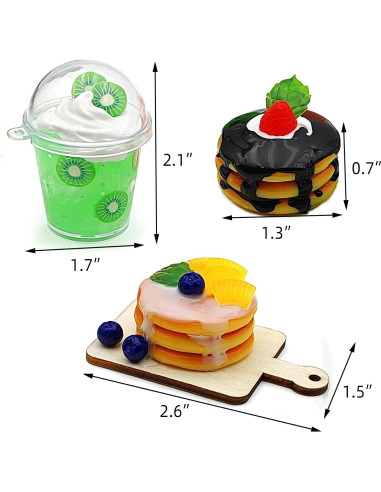 Kit Mini DIY de Comida DSHMIXIA - Juego de Pastel y Bebidas