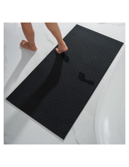 Alfombra de Baño AMOAMI Antideslizante 61x122 cm Negra Alfombra de Baño AMOAMI Antideslizante 61x122 cm Negra