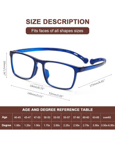 Gafas de Lectura Colgantes AQWANO 1.0x TR90 Antirreflejo 2