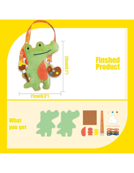 Kit de Costura Avenir Cocodrilo Artístico para Niños 6+ Kit de Costura Avenir Cocodrilo Artístico para Niños 6+