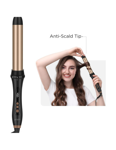 Rizador de Cabello 5 en 1 Prizm Sin Pinza, Pantalla LED, 11 Temperaturas