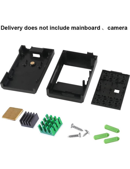 Carcasa para Raspberry Pi 4B DORHEA con soporte de cámara y disipadores Carcasa para Raspberry Pi 4B DORHEA con soporte de cámara y disipadores