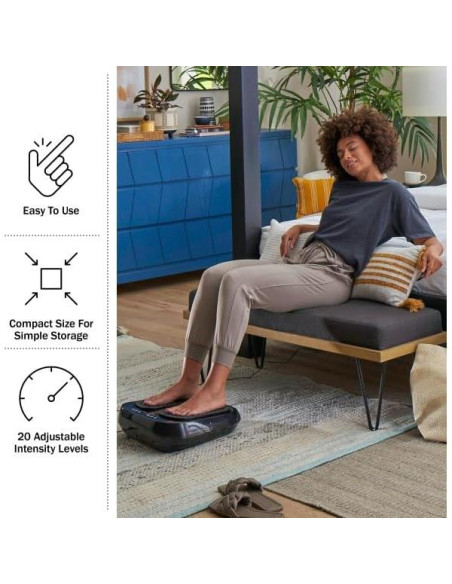 Masajeador de pies Bluestone - Plataforma vibrante con acupresión Masajeador de pies Bluestone - Plataforma vibrante con acupresión