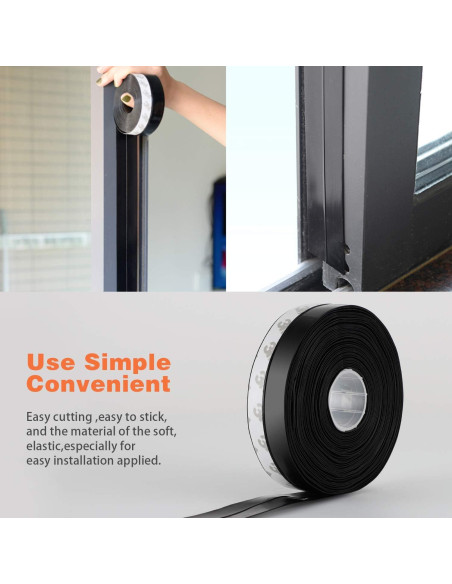 Tira de Sellado de Silicona MIKOSI 8m para Puertas y Ventanas Tira de Sellado de Silicona MIKOSI 8m para Puertas y Ventanas