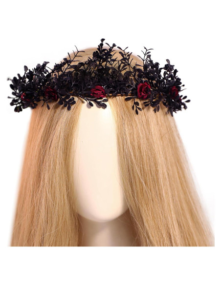 Corona de Flores Gótica MOSTORY - Diadema de Hada del Bosque Corona de Flores Gótica MOSTORY - Diadema de Hada del Bosque