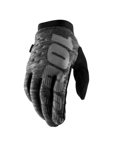Guantes de Motocross 100% Brisker Grises Térmicos para Invierno
