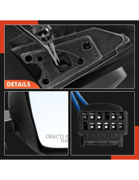 Espejo Manual A-Premium para Smart Fortwo 2016-2017 Negro Espejo Manual A-Premium para Smart Fortwo 2016-2017 Negro