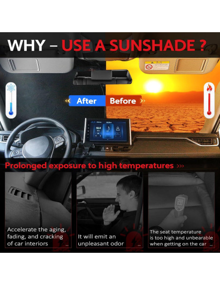 Protector Solar KAYZT para Parabrisas Toyota Camry 2007-2011 Protector Solar KAYZT para Parabrisas Toyota Camry 2007-2011