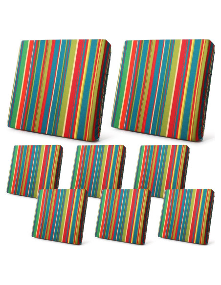 Funda de Cojín Estirable Newwiee 8 Pcs para Sofá Exterior Funda de Cojín Estirable Newwiee 8 Pcs para Sofá Exterior