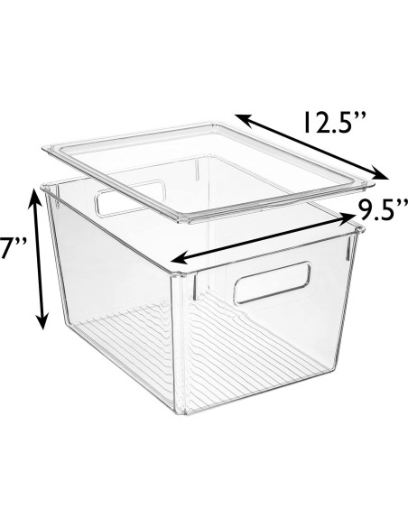 Bins de Almacenamiento ClearSpace 4 Paquete con Tapas 31.75x24.13x17.78 cm Bins de Almacenamiento ClearSpace 4 Paquete con Tapas 31.75x24.13x17.78 cm