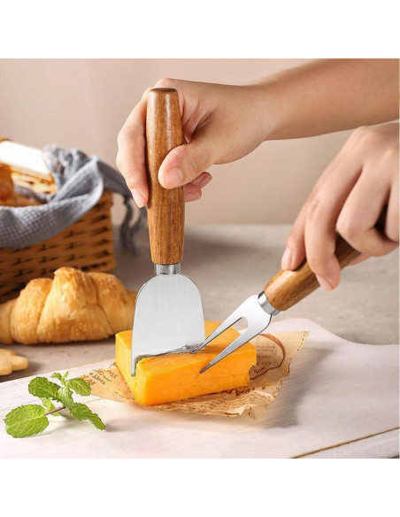 Juego de cuchillos para queso Linwnil 12 piezas acero inoxidable Juego de cuchillos para queso Linwnil 12 piezas acero inoxidable
