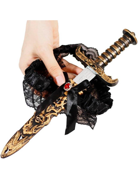 2 Piezas Espadas Pirata con Liga para Mujeres - Accesorios de Disfraz 2 Piezas Espadas Pirata con Liga para Mujeres - Accesorios de Disfraz