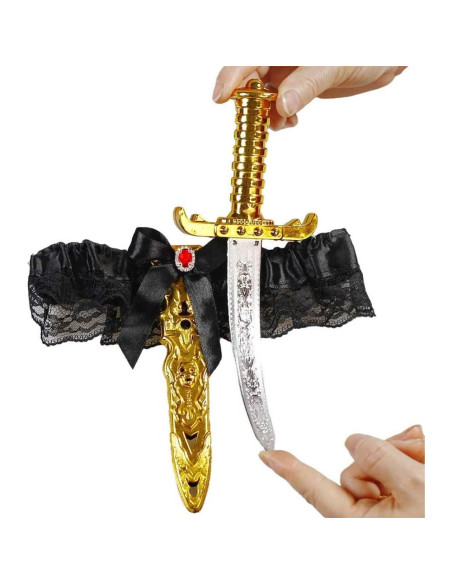 2 Piezas Espadas Pirata con Liga para Mujeres - Accesorios de Disfraz 2 Piezas Espadas Pirata con Liga para Mujeres - Accesorios de Disfraz