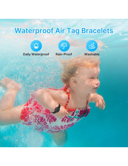 Pulseras Airtag Impermeables Motande para Niños - 4 Piezas Pulseras Airtag Impermeables Motande para Niños - 4 Piezas