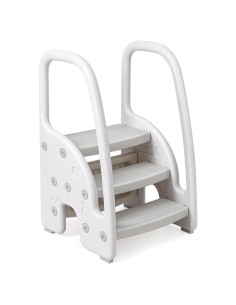 Escalera de 3 Pasos GarveeLife Gris Antideslizante
