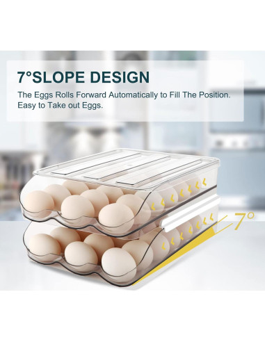 Soporte para Huevos MesRosa 1 Capa 18 Huevos Transparente