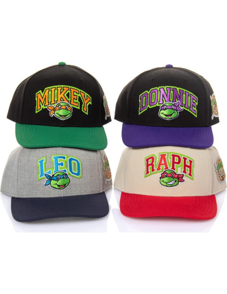 Gorra Snapback Precurva Nickelodeon TMNT Bordada Beige/Rojo Gorra Snapback Precurva Nickelodeon TMNT Bordada Beige/Rojo