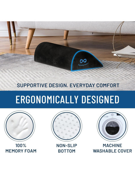 Reposapiés ergonómico Everlasting Comfort negro 43x24 cm Reposapiés ergonómico Everlasting Comfort negro 43x24 cm