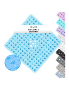 Alfombra de Ducha Antideslizante Jiajie 53x53 cm Azul PVC