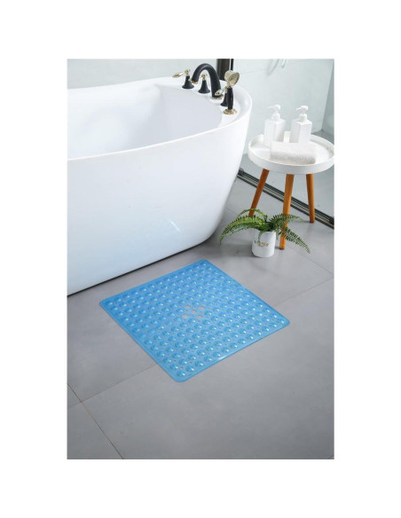 Alfombra de Ducha Antideslizante Jiajie 53x53 cm Azul PVC Alfombra de Ducha Antideslizante Jiajie 53x53 cm Azul PVC