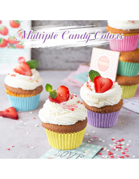 Forros de Cupcake TRUSBER 100 Piezas Multicolor Antiadherentes Forros de Cupcake TRUSBER 100 Piezas Multicolor Antiadherentes