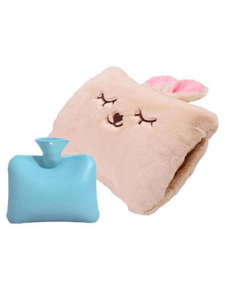 Botella de Agua Caliente Milkycat 1.5L con Funda Conejo Beige Botella de Agua Caliente Milkycat 1.5L con Funda Conejo Beige