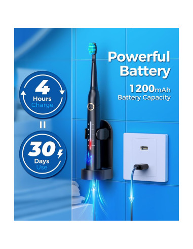 Cepillo de Dientes Eléctrico TEETHEORY Sonic 40000 VPM 5 Modos