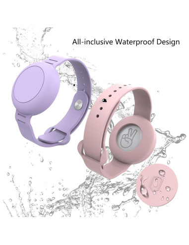 Pulsera Impermeable para AirTag WGKOMEGE - 2 Piezas Niños