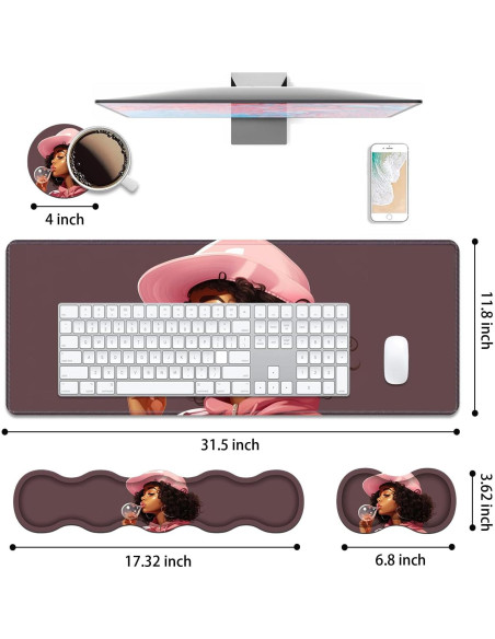 Conjunto de Reposamuñecas Ergonómico 4 en 1 FVAENDHIO XXL Conjunto de Reposamuñecas Ergonómico 4 en 1 FVAENDHIO XXL