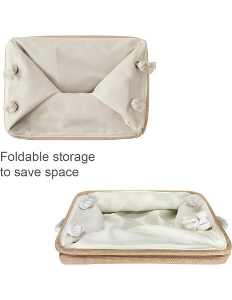 Cesta de Almacenamiento TheWarmHome 6 Piezas 30x19.8x13.2 cm Beige Cesta de Almacenamiento TheWarmHome 6 Piezas 30x19.8x13.2 cm Beige