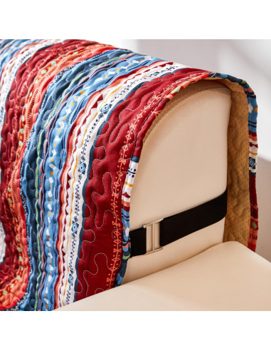 Funda de Sofá Loveseat EVENHUG Boho Lavable Antideslizante