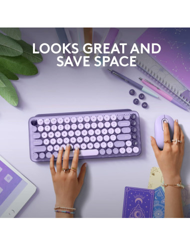 Teclado Mecánico Inalámbrico Logitech POP Keys Cosmos