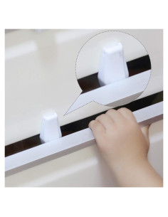 Detenedores de Cajones EUDEMON 8 Pack Seguridad Bebés Blanco