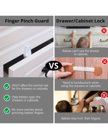 Detenedores de Cajones EUDEMON 8 Pack Seguridad Bebés Blanco Detenedores de Cajones EUDEMON 8 Pack Seguridad Bebés Blanco