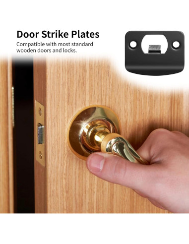 Placas de Golpe para Puertas OMISTAR Acero Inoxidable Negro 12 Pcs