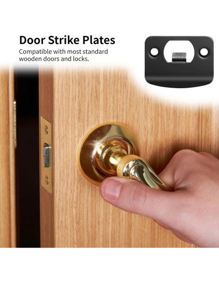 Placas de Golpe para Puertas OMISTAR Acero Inoxidable Negro 12 Pcs Placas de Golpe para Puertas OMISTAR Acero Inoxidable Negro 12 Pcs