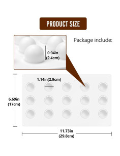 Molde de Silicona 3D RoseFlower para Trufas y Postres 15 Cavidades 2