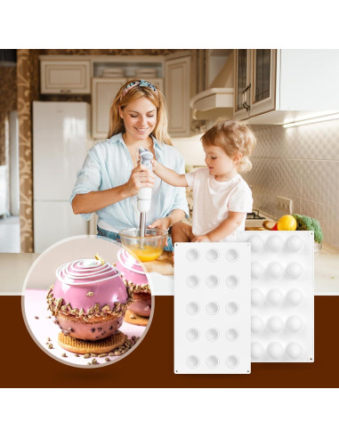 Molde de Silicona 3D RoseFlower para Trufas y Postres 15 Cavidades
