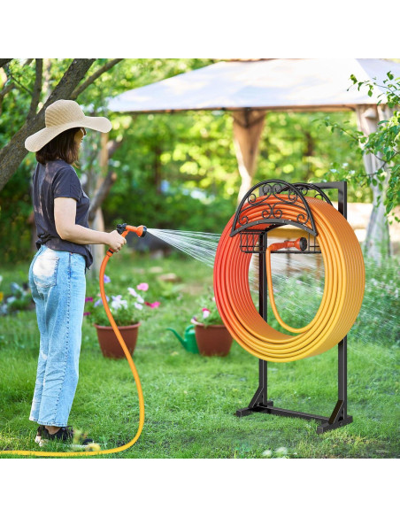 Soporte para Manguera de Jardín Silvonte con Canasta 46m Soporte para Manguera de Jardín Silvonte con Canasta 46m