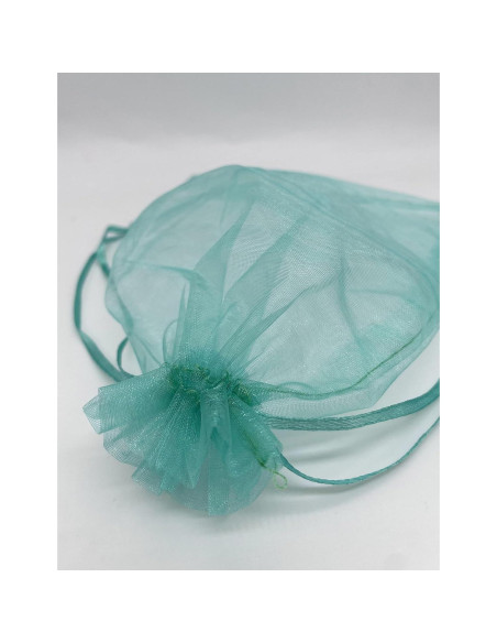 100 Bolsas de Organza Teal 10x15 cm con Cierre de Cuerda 100 Bolsas de Organza Teal 10x15 cm con Cierre de Cuerda