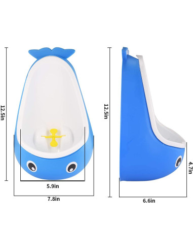 Orinal de Entrenamiento para Niños Ballena Azul - Ajustable