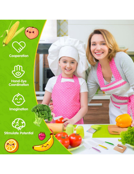 Juego de cuchillos para niños Ielek - Cocina segura 4 piezas Juego de cuchillos para niños Ielek - Cocina segura 4 piezas
