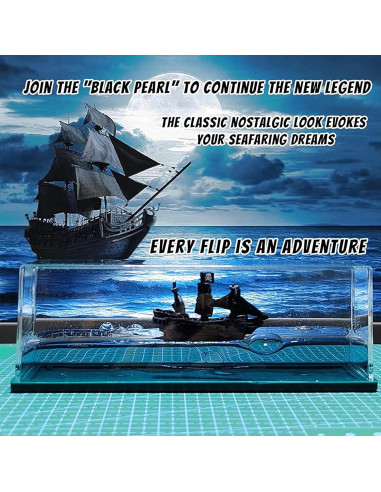 Juguete de escritorio barco pirata Honsheng Black Pearl 14.6 cm