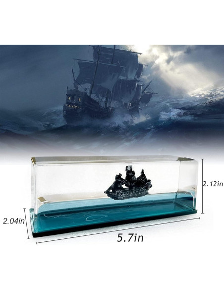 Juguete de escritorio barco pirata Honsheng Black Pearl 14.6 cm Juguete de escritorio barco pirata Honsheng Black Pearl 14.6 cm